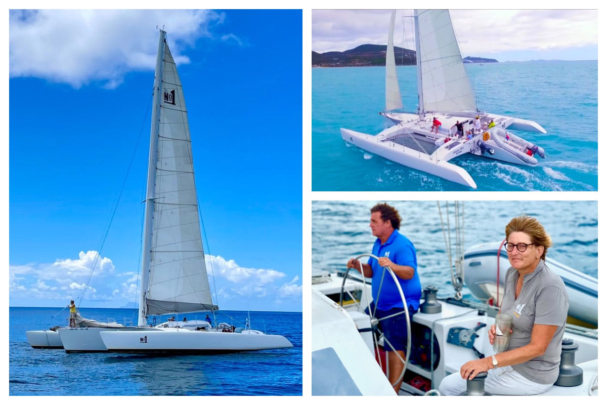 No1 Sailing Boat - Trimaran REAL Sail tour St. Martin - St. Maarten - SXM, Mirian & Pieter S