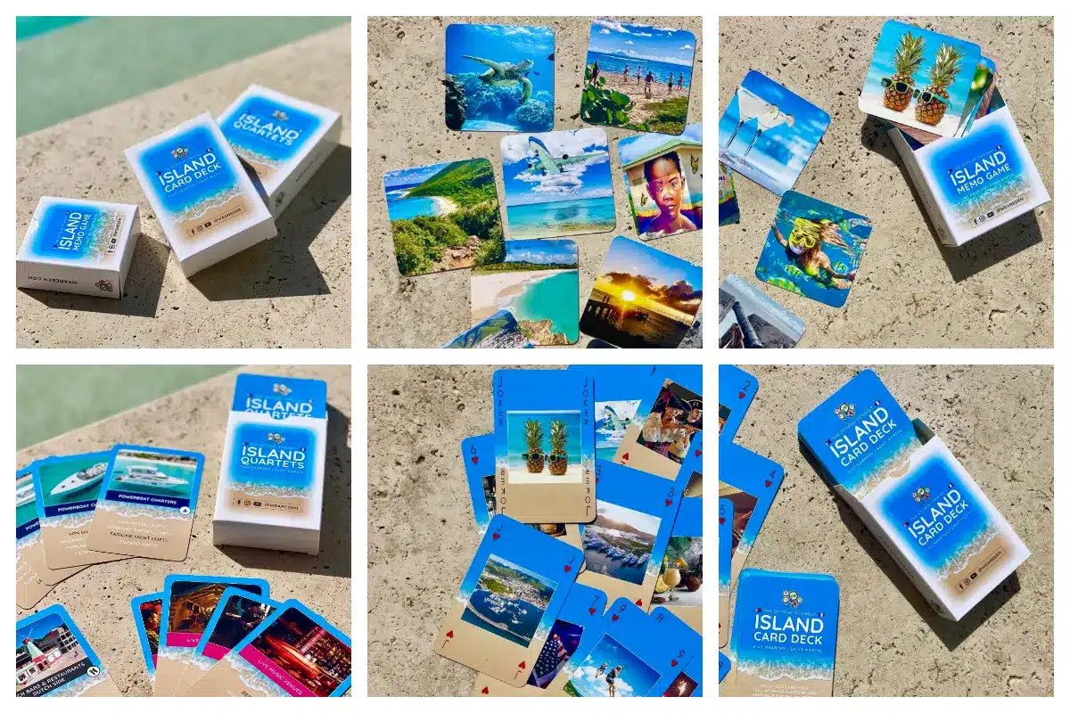 SXM Island Games - Best St Martin Souvenir, St Maarten Card Deck, Memory and Go Fish - Friends, Games and Fun