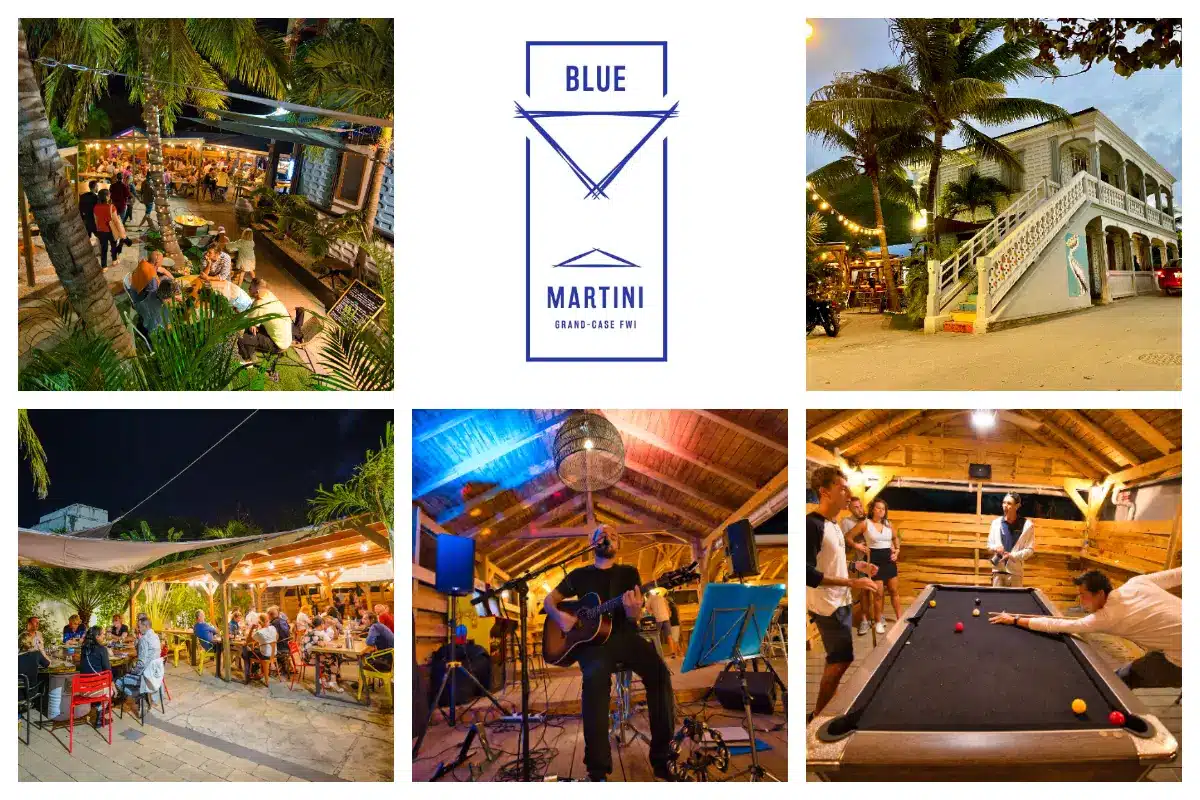 Blue Martini in Grand Case - Casual Eatery fun for all ages, with pool table, darts, live music and good times!